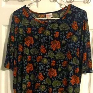 LuLaRoe XXS shirt floral multi colored